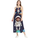 Boy Spaceman Space Rocket Ufo Planets Stars Boho Sleeveless Summer Dress View1