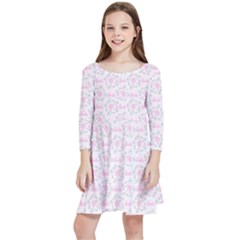 Sd4947 Kids  Quarter Sleeve Skater Dress by adorned