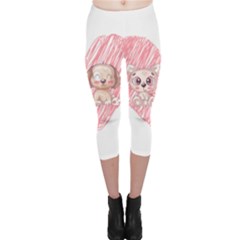 Paw Dog Pet Puppy Canine Cute Capri Leggings  by Sarkoni