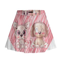 Paw Dog Pet Puppy Canine Cute Mini Flare Skirt by Sarkoni