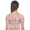 Dog Cat Animal Pet Heart Love Velvet Short Sleeve Crop Top  View2