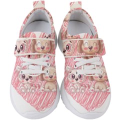 Dog Cat Animal Pet Heart Love Kids  Velcro Strap Shoes by Sarkoni