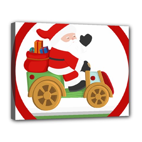 Christmas Santa Claus Canvas 14  X 11  (stretched) by Sarkoni