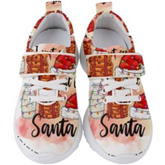 Santa Cookies Christmas Kids  Velcro Strap Shoes by Sarkoni