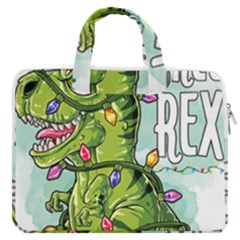 Dinosaur T-rex Dino Tyrannasaurus Macbook Pro 13  Double Pocket Laptop Bag by Sarkoni