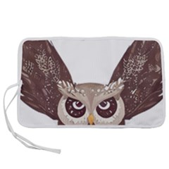 Owl Bird Feathers Pen Storage Case (s) by Sarkoni