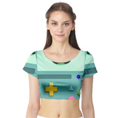 Bmo Adventure Time Short Sleeve Crop Top by Bedest