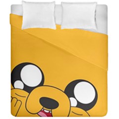 Adventure Time Cartoon Face Funny Happy Toon Duvet Cover Double Side (california King Size) by Bedest