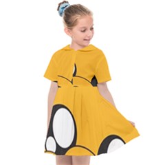 Adventure Time Cartoon Face Funny Happy Toon Kids  Sailor Dress by Bedest