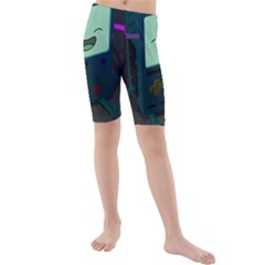 Bmo In Space  Adventure Time Beemo Cute Gameboy Kids  Mid Length Swim Shorts by Bedest