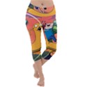 Finn And Jake Adventure Time Bmo Cartoon Lightweight Velour Capri Yoga Leggings View1