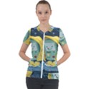 Cartoon Bmo Adventure Time Short Sleeve Zip Up Jacket View1