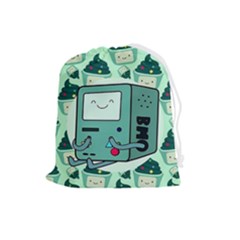 Adventure Time Bmo Drawstring Pouch (large) by Bedest