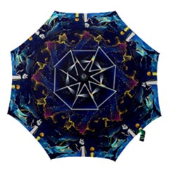 Trippy Kit Rick And Morty Galaxy Pink Floyd Hook Handle Umbrellas (large) by Bedest