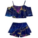 Trippy Kit Rick And Morty Galaxy Pink Floyd Kids  Off Shoulder Skirt Bikini View2