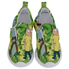 Rick And Morty Adventure Time Cartoon Kids  Velcro No Lace Shoes by Bedest