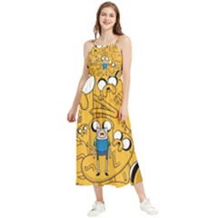 Adventure Time Finn Jake Cartoon Boho Sleeveless Summer Dress by Bedest