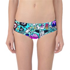 Graffiti Pop Art Crazy Retro Classic Bikini Bottoms by Bedest