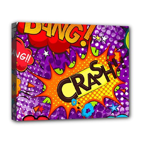 Crash Bang Adventure Time Art Boom Graffiti Deluxe Canvas 20  X 16  (stretched) by Bedest