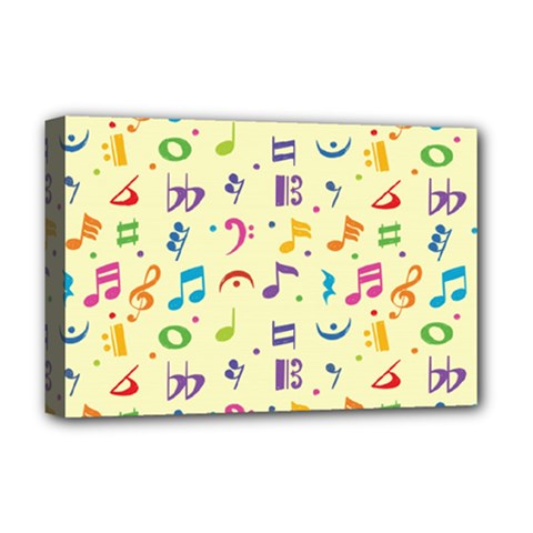 Seamless Pattern Musical Note Doodle Symbol Deluxe Canvas 18  X 12  (stretched) by Hannah976