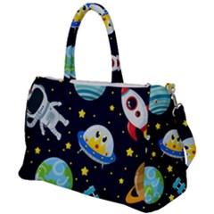 Space Seamless Pattern Illustration Duffel Travel Bag by Hannah976