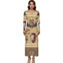 Egypt Horizontal Illustration Long Sleeve Longline Maxi Dress View1