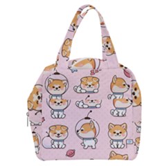 Set Kawaii Smile Japanese Dog Akita Inu Cartoon Boxy Hand Bag by Hannah976