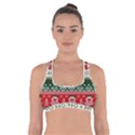 Ugly Sweater Merry Christmas  Cross Back Sports Bra View1