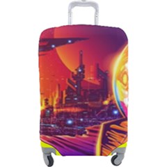 Far Future Human Colonization Luggage Cover (large) by Hannah976