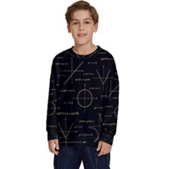 Abstract Math Pattern Kids  Crewneck Sweatshirt by Hannah976