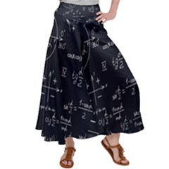 Mathematical Seamless Pattern With Geometric Shapes Formulas Women s Satin Palazzo Pants by Hannah976