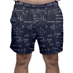 Mathematical Seamless Pattern With Geometric Shapes Formulas Men s Shorts by Hannah976