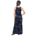 Mathematical Seamless Pattern With Geometric Shapes Formulas Sleeveless Velour Maxi Dress View2