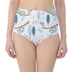 Pattern Sloth Woodland Classic High-waist Bikini Bottoms by Hannah976