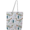 Pattern Sloth Woodland Full Print Rope Handle Tote (Large) View1