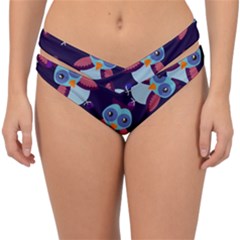 Owl Pattern Background Double Strap Halter Bikini Bottoms by Hannah976