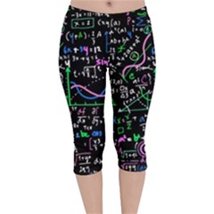 Math Linear Mathematics Education Circle Background Velvet Capri Leggings  by Hannah976