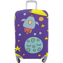 Card With Lovely Planets Luggage Cover (large) by Hannah976