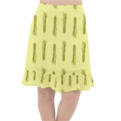 Yellow Pineapple Fishtail Chiffon Skirt by ConteMonfrey