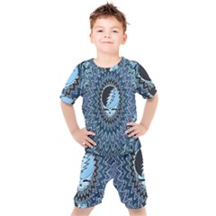 Grateful Dead Butterfly Pattern Kids  T-shirt And Shorts Set by Bedest