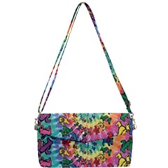 Grateful Dead Bears Tie Dye Vibrant Spiral Removable Strap Clutch Bag by Bedest