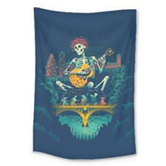 Grateful Dead Singing Skeleton Large Tapestry by Bedest