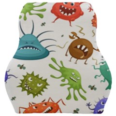 Dangerous Streptococcus Lactobacillus Staphylococcus Others Microbes Cartoon Style Vector Seamless P Car Seat Velour Cushion  by Ravend