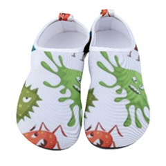 Dangerous Streptococcus Lactobacillus Staphylococcus Others Microbes Cartoon Style Vector Seamless P Women s Sock-style Water Shoes by Ravend