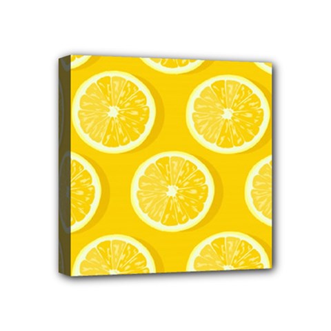 Lemon Fruits Slice Seamless Pattern Mini Canvas 4  X 4  (stretched) by Ravend