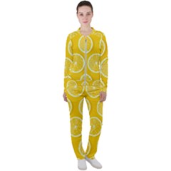 Lemon Fruits Slice Seamless Pattern Casual Jacket And Pants Set by Ravend