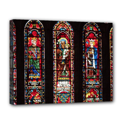 Photos Chartres Notre Dame Canvas 14  X 11  (stretched) by Bedest