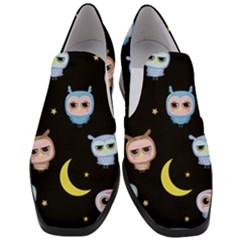 Cute Art Print Pattern Women Slip On Heel Loafers by Apen