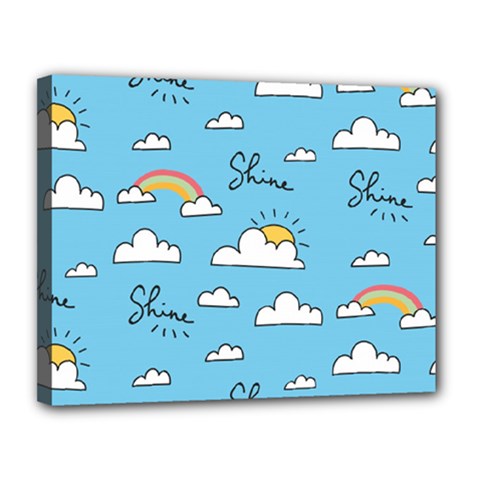 Sky Pattern Canvas 14  X 11  (stretched) by Apen