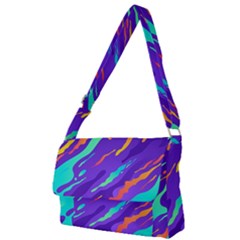 Multicolored Abstract Background Full Print Messenger Bag (l) by Apen